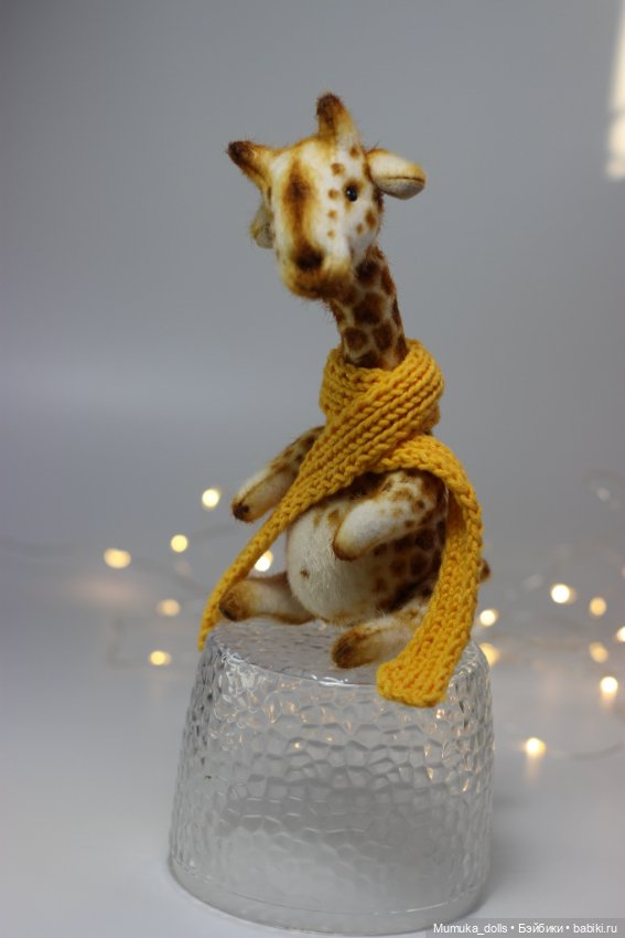 Жираф- авторская игрушка в стиле тедди