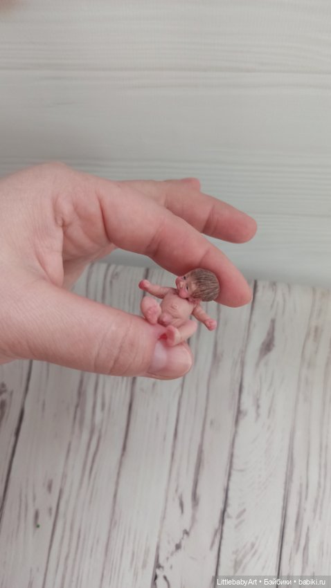 Силиконовый малыш 4 см — Авторские куклы (фото 8)