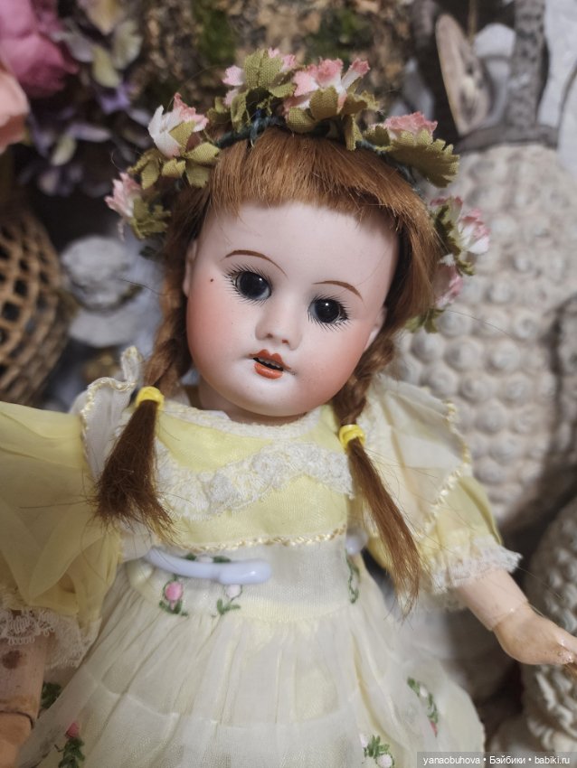 Антикварная французская куколка SFBJ 60, рост 33 см