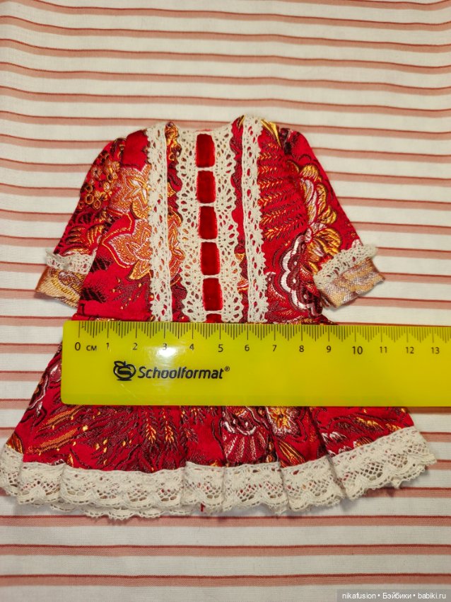 Платье на антикварную или винтажную куклу рост 21-23 см (фото 5)