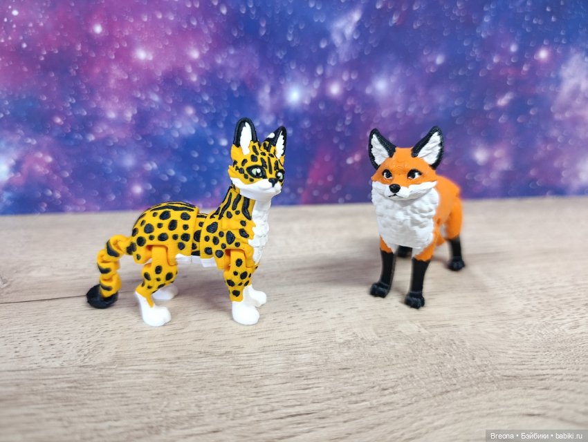 Флекси питомцы: лиса, оцелот
