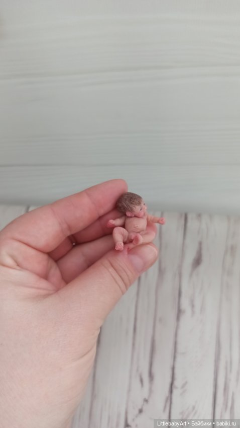 Силиконовый малыш 4 см — Авторские куклы (фото 3)