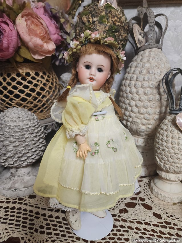 Антикварная французская куколка SFBJ 60, рост 33 см (фото 7)