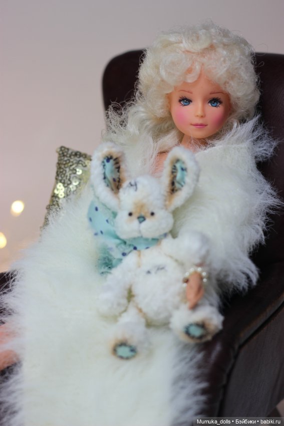 Авторский белый Зайка — Авторские игрушки (фото 6)