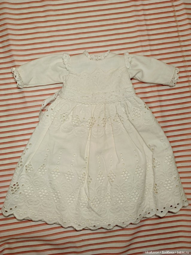 Платье на антикварную или винтажную куклу рост 45 см (фото 4)