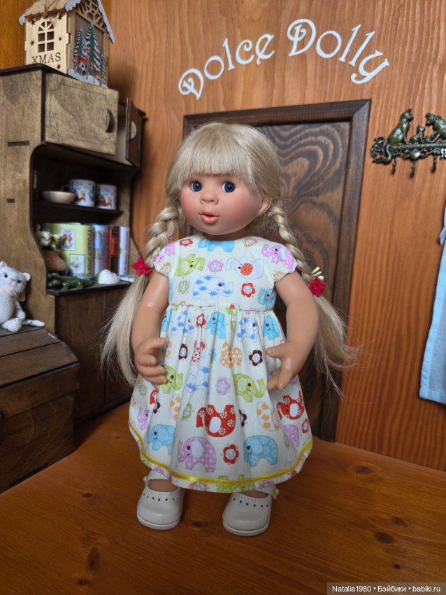 Платье "Слоники" для вихтеля 32 см