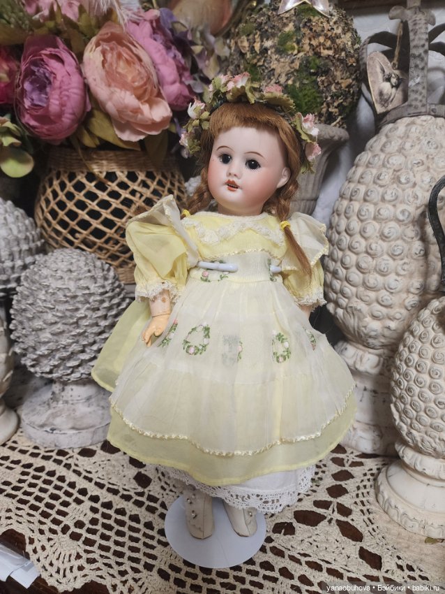 Антикварная французская куколка SFBJ 60, рост 33 см (фото 3)