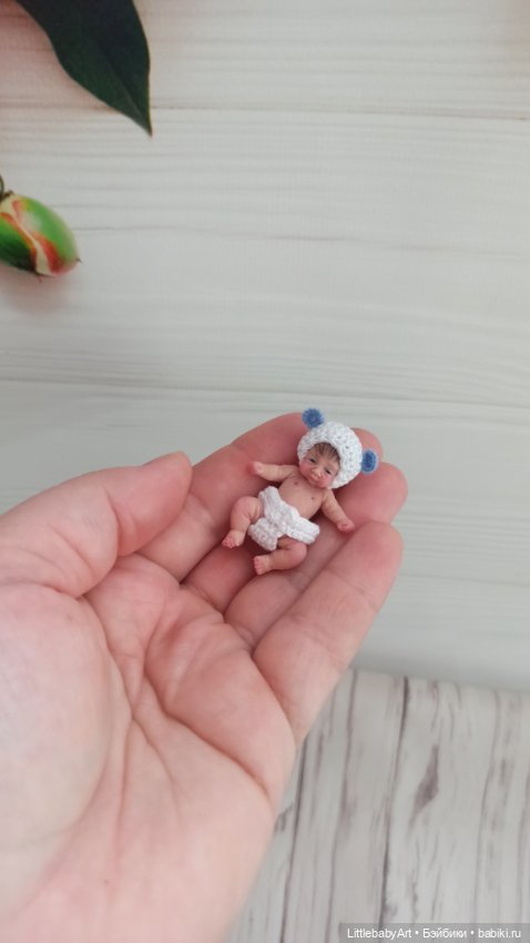 Силиконовый малыш 4 см — Авторские куклы (фото 4)