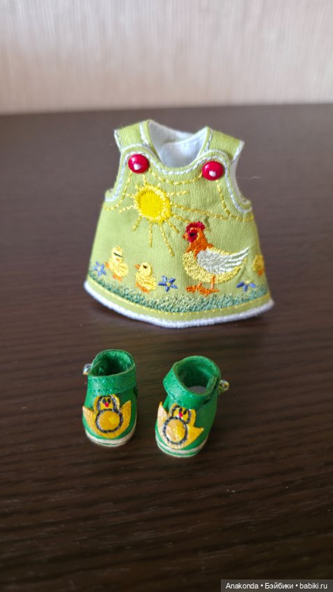 Сарафанчик с вышивкой для Twinkles Meadow Dolls/IrrealDoll, Lati Yellow, Dress Pukifee