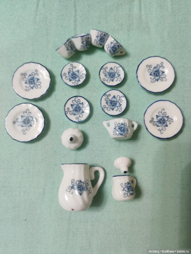 Фарфоровый сервиз — Миниатюра для кукол