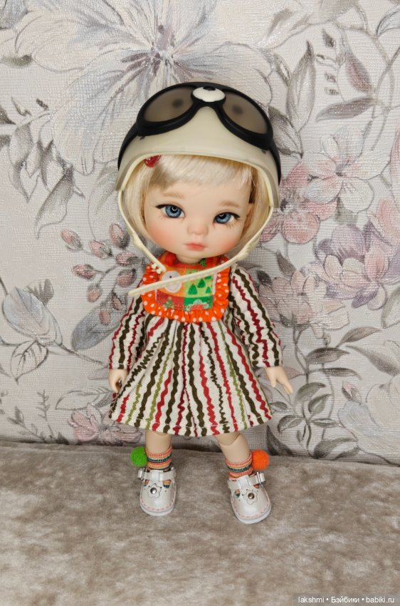 Белый шлем мишка — Аксессуары для BJD (фото 4)