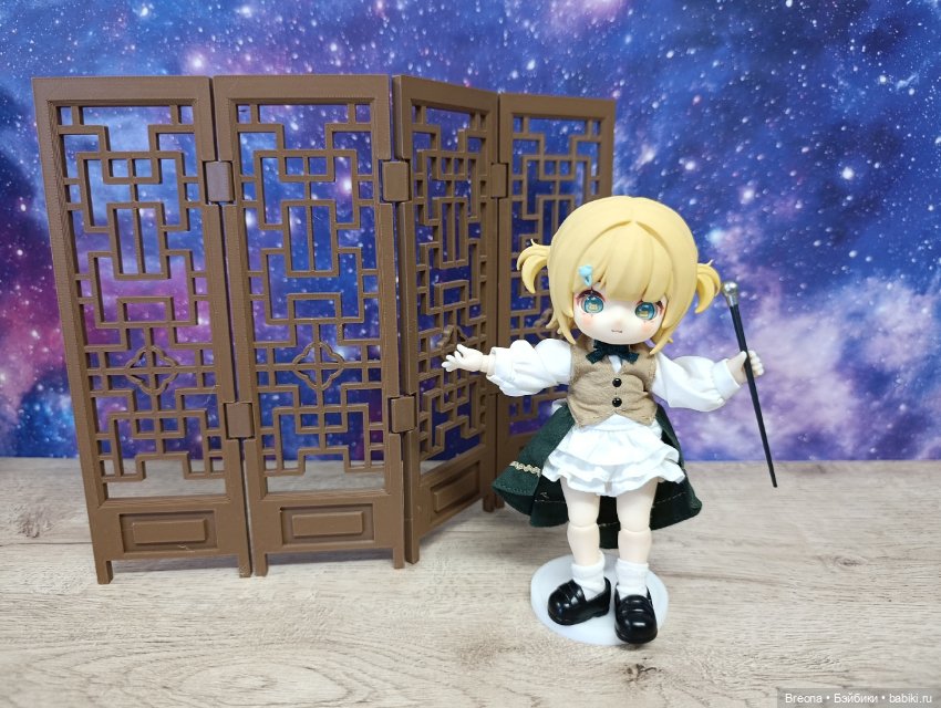 Китайская ширма 1:12 — Кукольная мебель