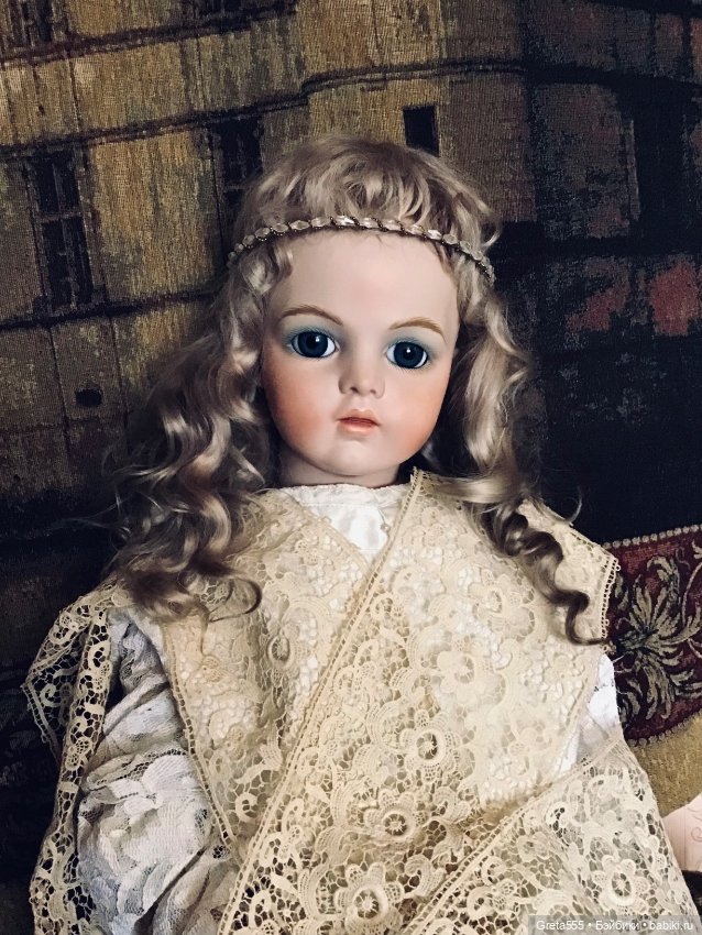 Ободок для волос , старая Чехия , для антикварных кукол и реплик (фото 3)