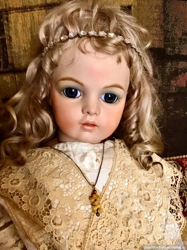 Ободок для волос , старая Чехия , для антикварных кукол и реплик (фото 6)