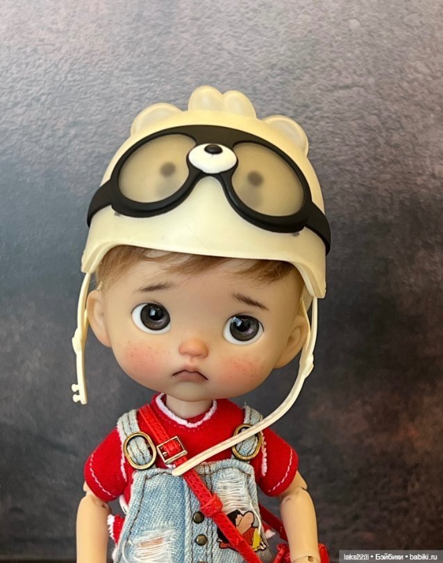 Белый шлем мишка — Аксессуары для BJD (фото 7)