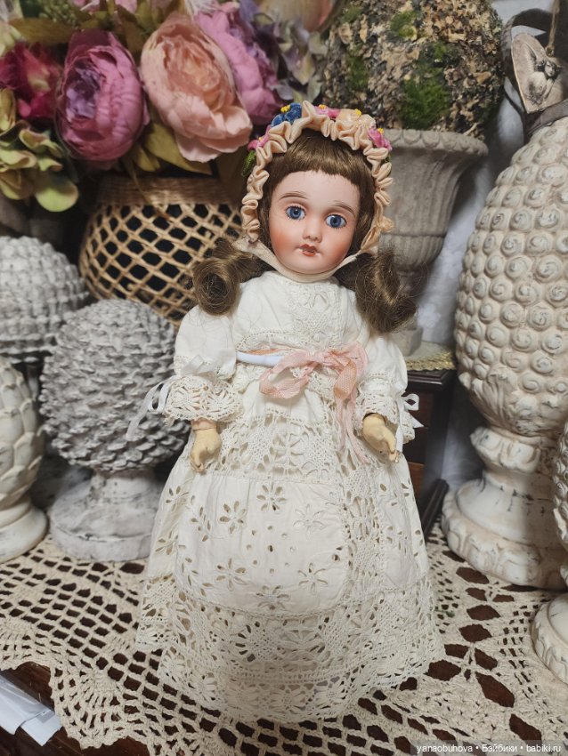Антикварная французская куколка Лимож, 30 см (фото 8)