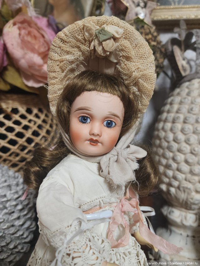 Антикварная французская куколка Лимож, 30 см (фото 2)