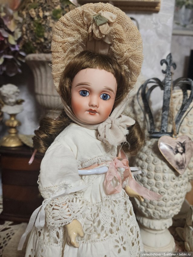 Антикварная французская куколка Лимож, 30 см (фото 5)