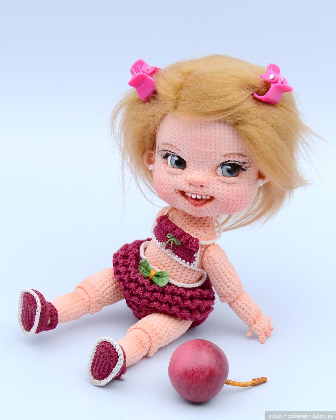 Улыбашка-Вишенка (коллекционная интерьерная кукла) (фото 6)
