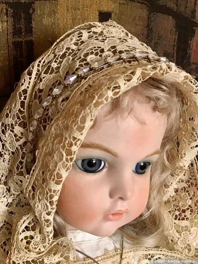 Ободок для волос , старая Чехия , для антикварных кукол и реплик (фото 10)