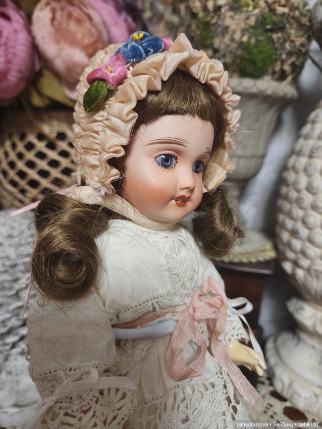 Антикварная французская куколка Лимож, 30 см (фото 7)