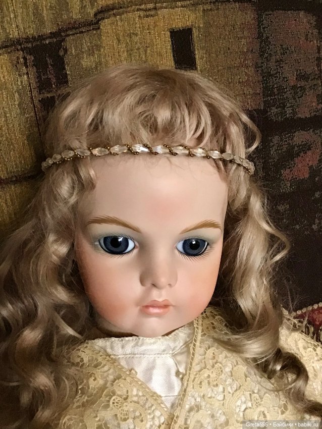 Ободок для волос , старая Чехия , для антикварных кукол и реплик (фото 2)