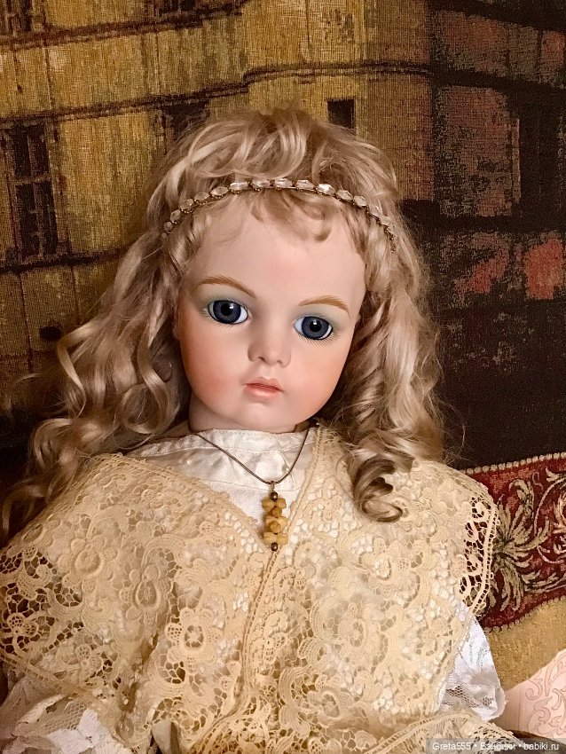 Ободок для волос , старая Чехия , для антикварных кукол и реплик (фото 7)