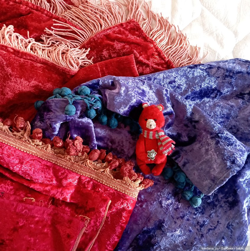 Лот винтажного плюша — Ткани