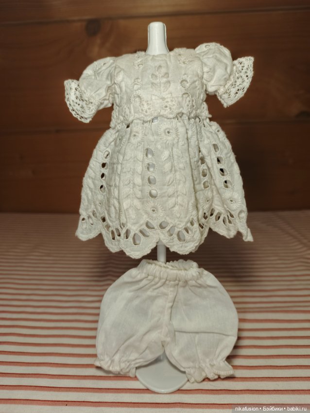 Платье на антикварную или винтажную куклу рост 16-18 см