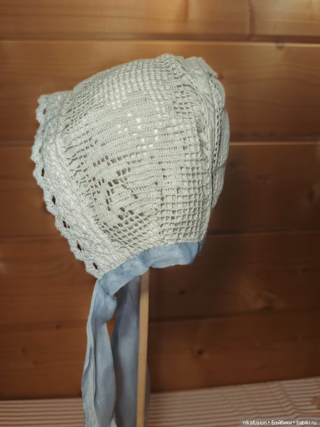 Чепчик на большую антикварную или винтажную куклу (фото 3)