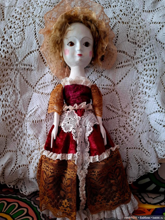 Королева Анна-реплика старинных кукол 16-18 век (фото 8)