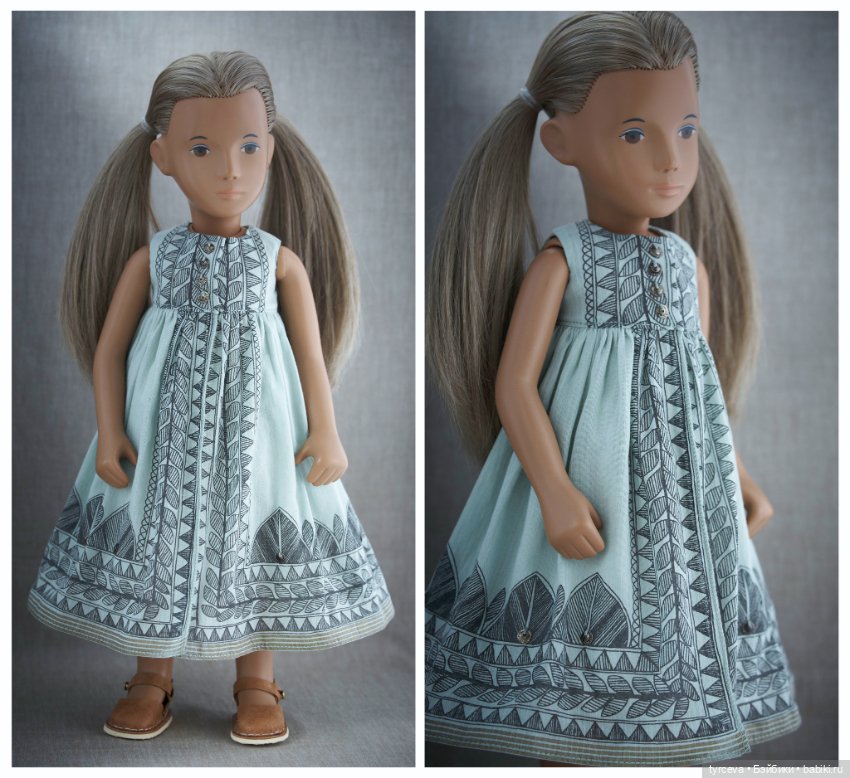 Несколько платьев из раритетных купонных тканей для девочек Sasha doll