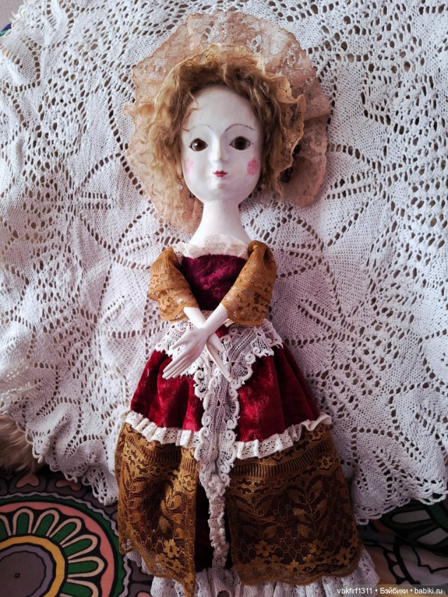 Королева Анна-реплика старинных кукол 16-18 век (фото 6)