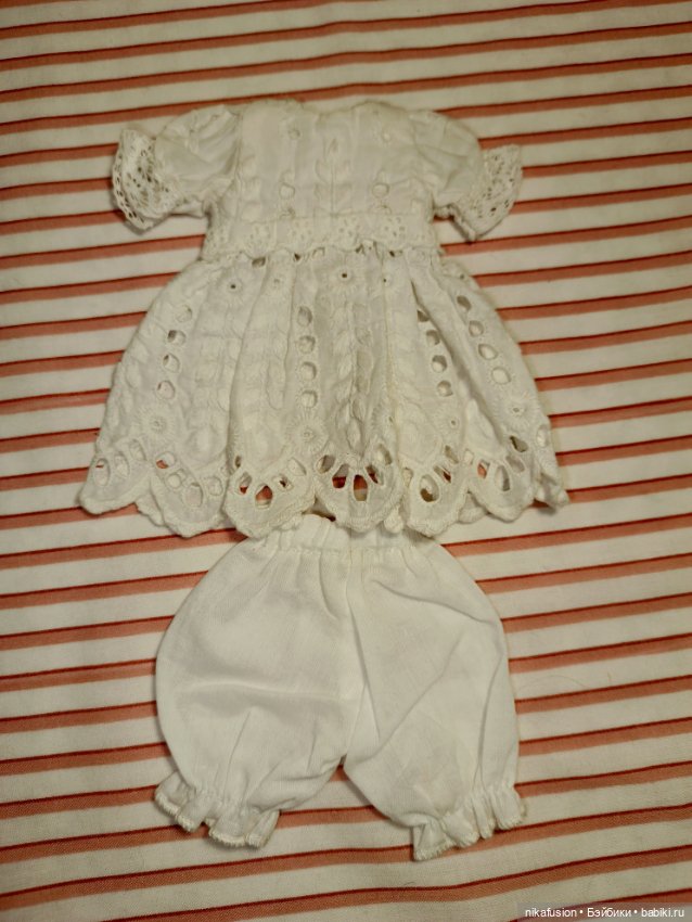 Платье на антикварную или винтажную куклу рост 16-18 см (фото 4)
