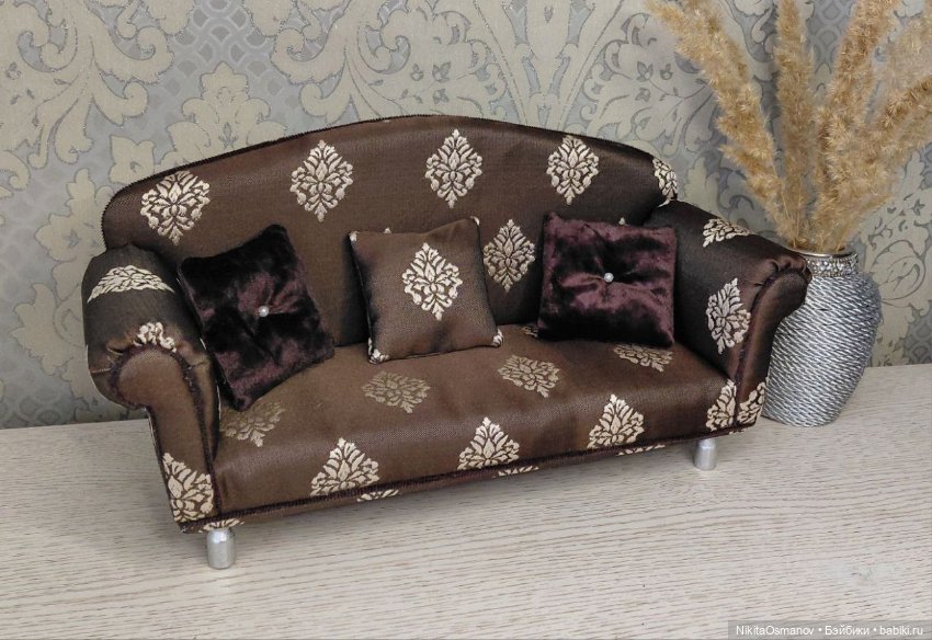 Мебель-диван для кукол Паола, Блайз, Барби 1:6 (фото 4)