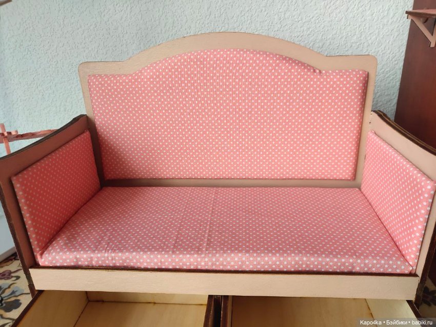 Диван с ящиками для кукол около 30 см (Паолок/Барби) (фото 5)
