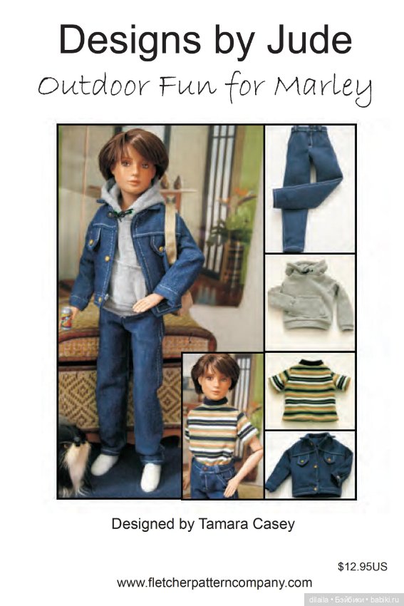 Выкройки для кукол в формате PDF в натуральную величину / одежда для Марли / Агнес Тоннер 30 см (фото 5)