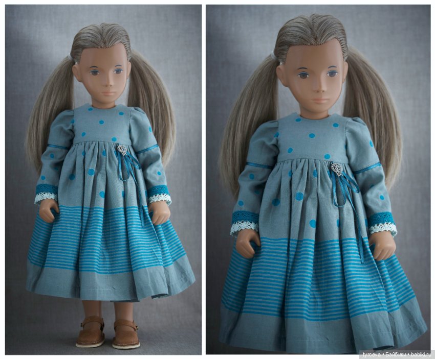 Несколько платьев из раритетных купонных тканей для девочек Sasha doll (фото 2)