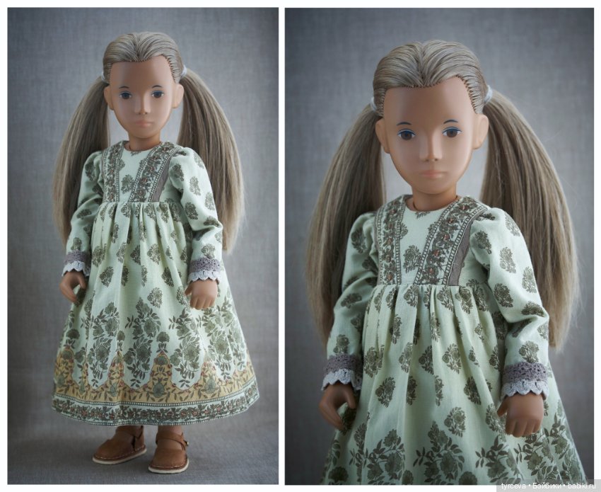 Несколько платьев из раритетных купонных тканей для девочек Sasha doll (фото 3)