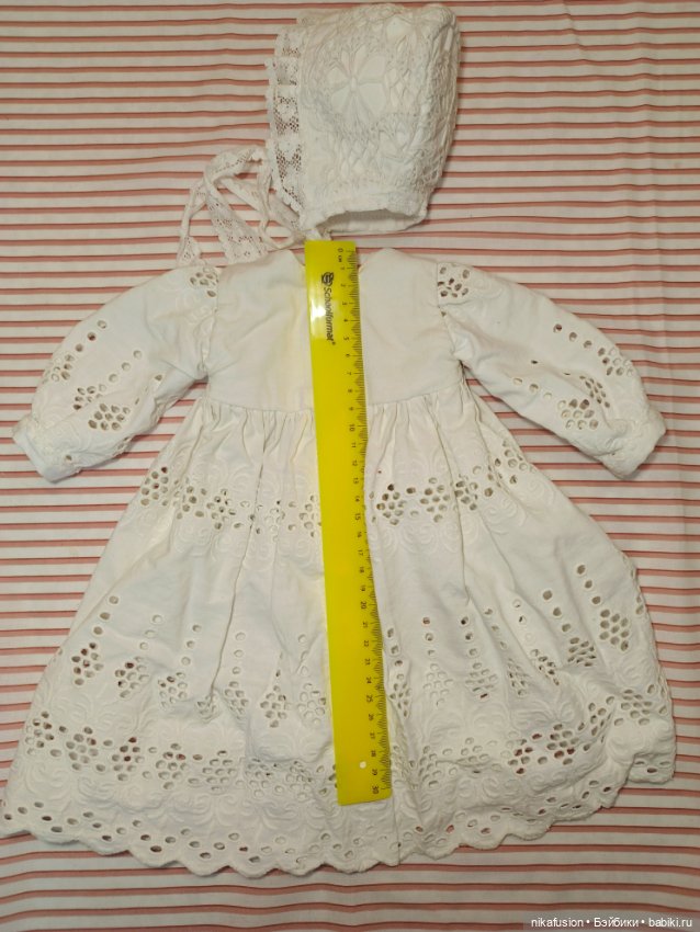 Крестильный костюм на пупса рост 40 см (фото 7)