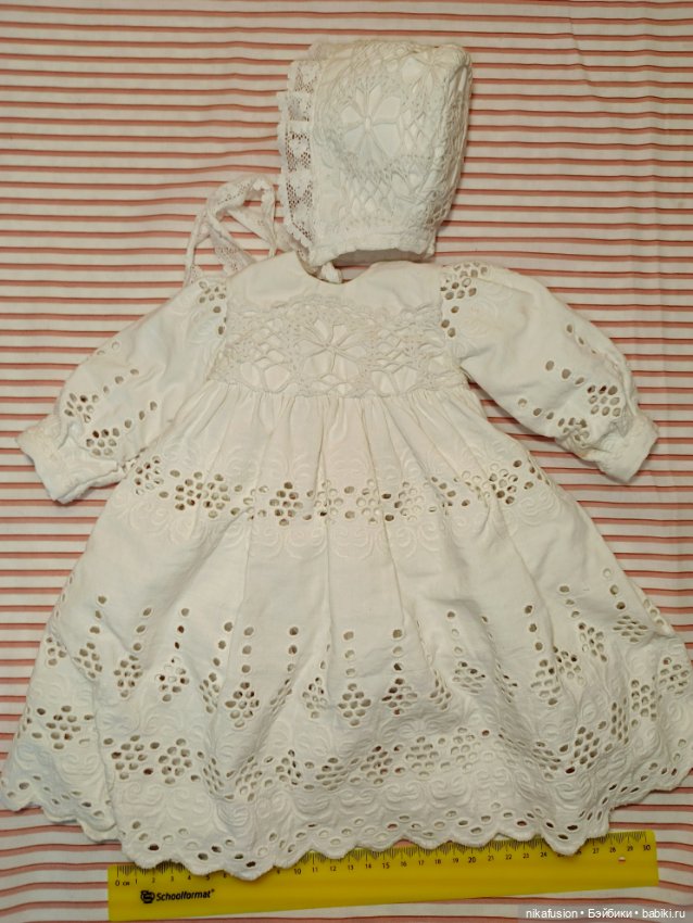 Крестильный костюм на пупса рост 40 см (фото 6)