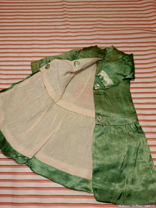 Платье шёлк на антикварную или винтажную куклу (фото 7)