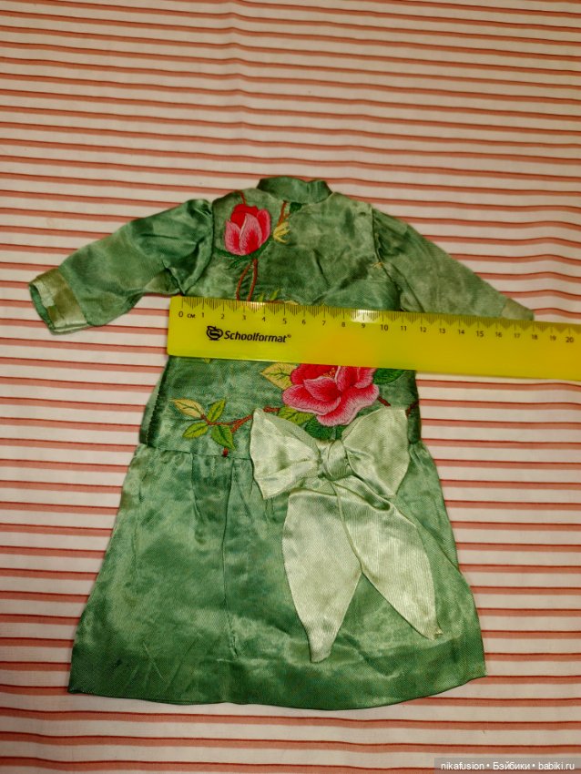 Платье шёлк на антикварную или винтажную куклу (фото 6)