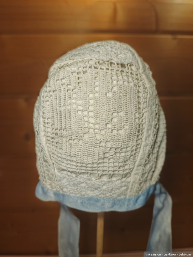 Чепчик на большую антикварную или винтажную куклу (фото 2)