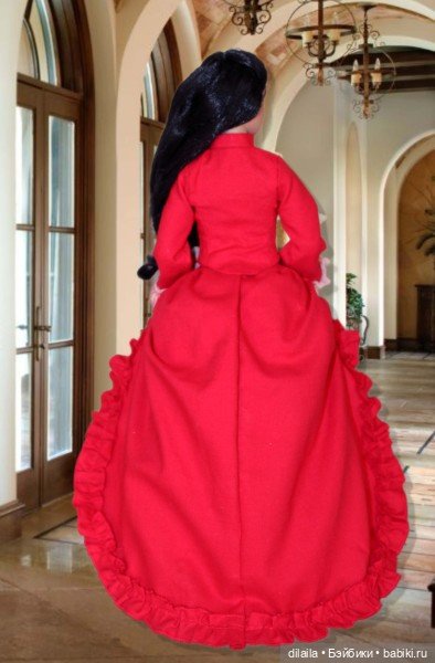 Выкройка PDF в натуральную величину / платье в придворном стиле для кукол Марли / Агнес Тоннер 30 см (фото 5)