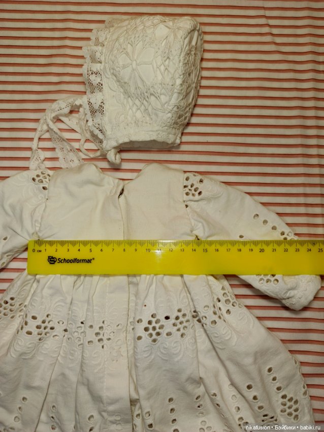 Крестильный костюм на пупса рост 40 см (фото 8)