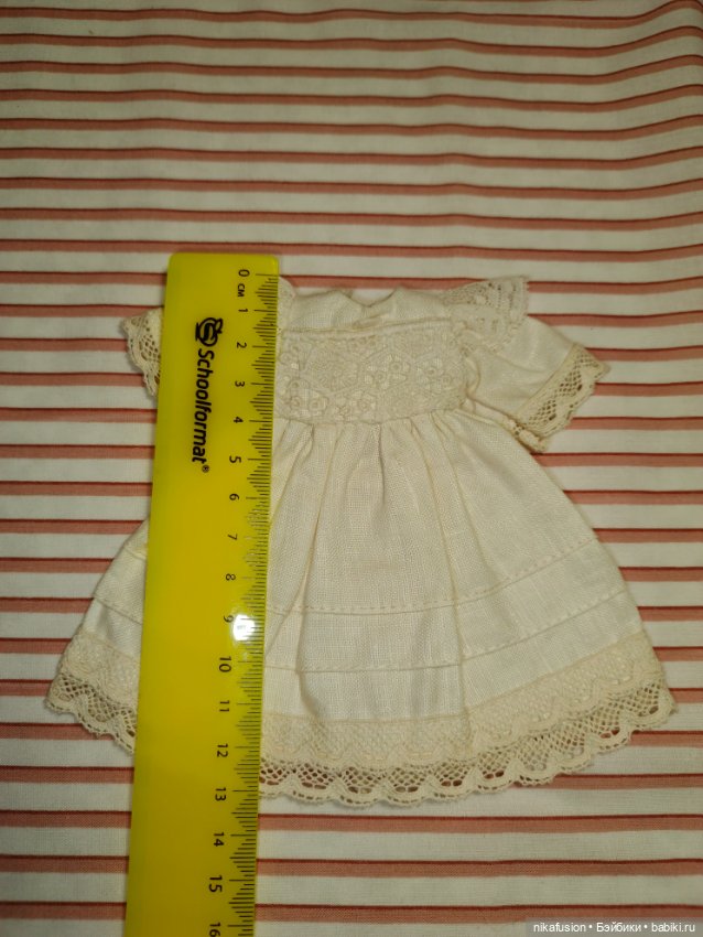 Платье на антикварную или винтажную куклу рост 16 см (фото 6)