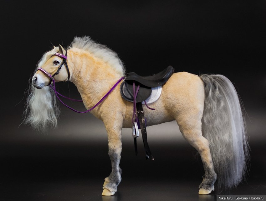Лошадь для Барби, Фьордская лошадь подвижная в смешанной технике, конь (фото 3)