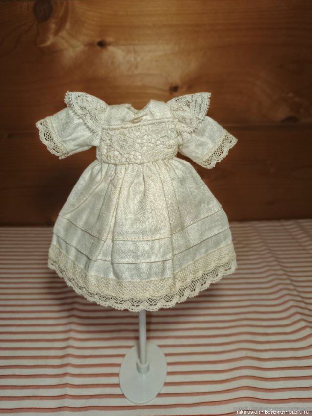 Платье на антикварную или винтажную куклу рост 16 см (фото 2)