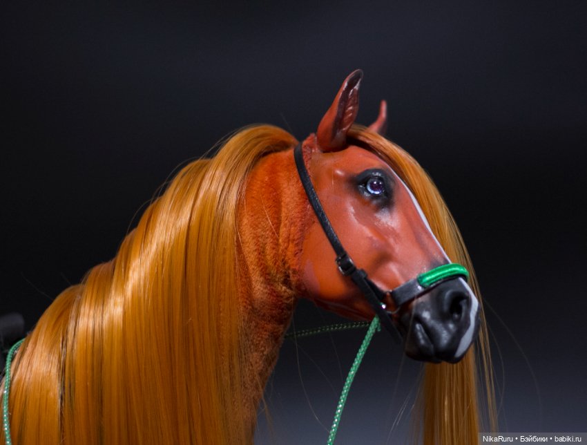 Лошадь рыжая для Барби, подвижная в смешанной технике, конь (фото 5)